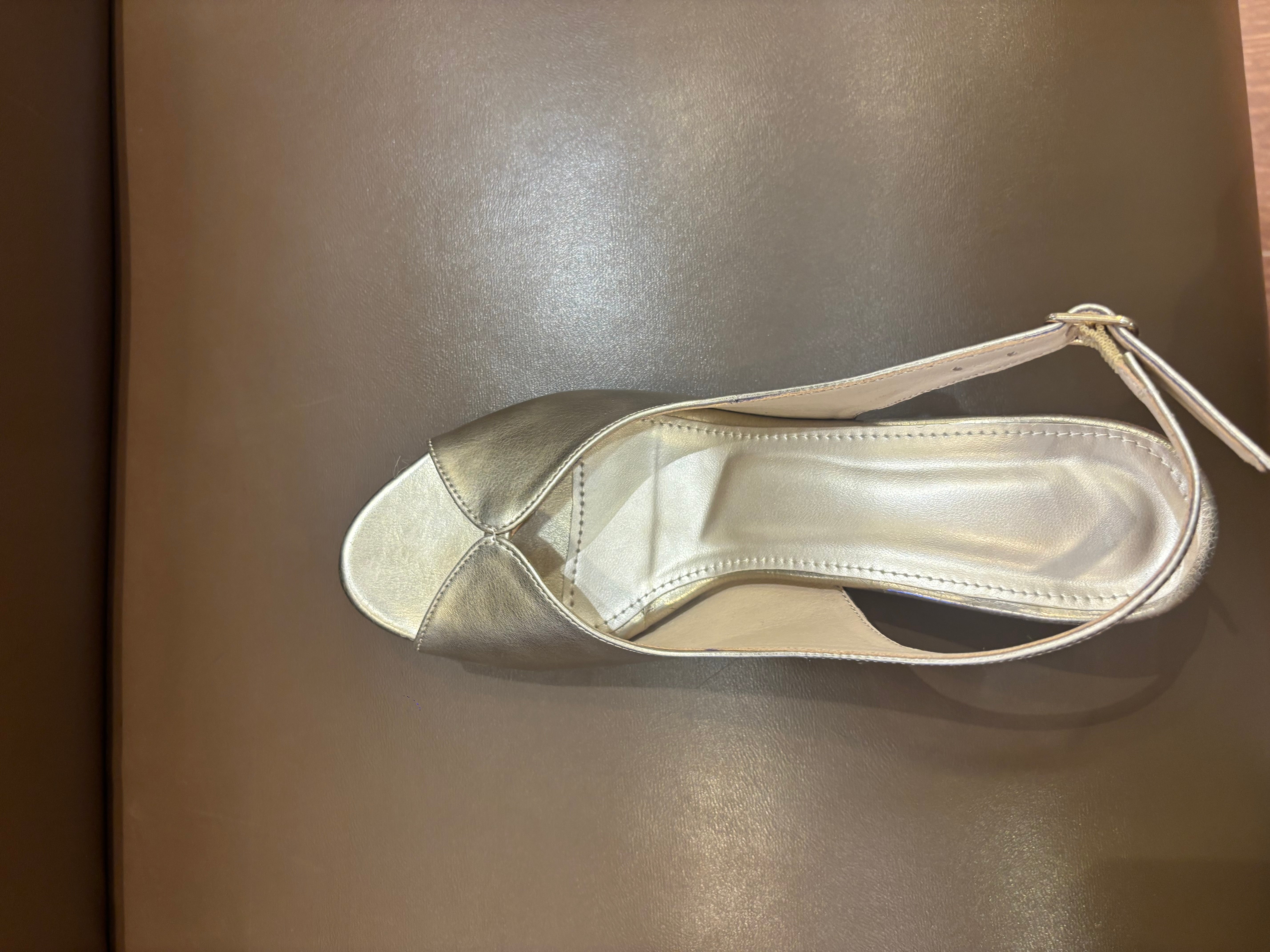 Tory Peep Toe Sling Back Block Heels