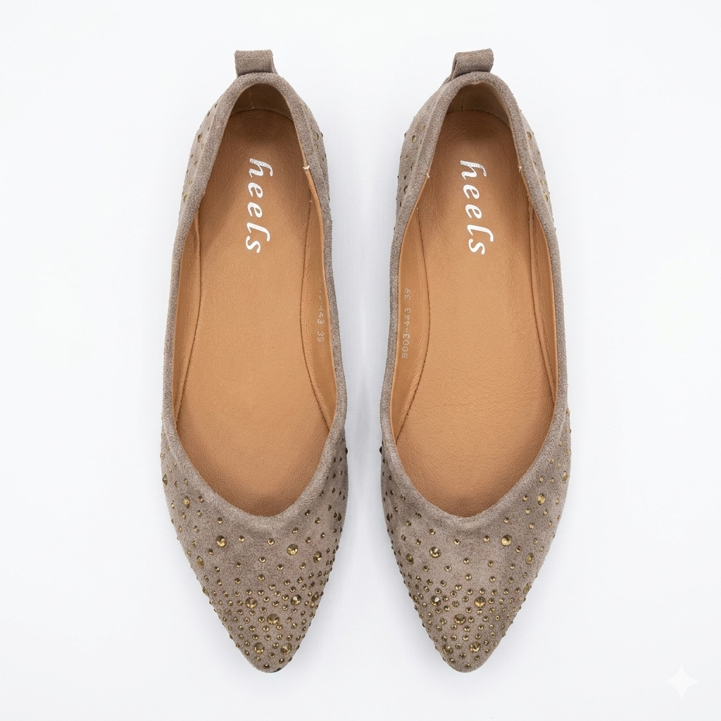 Tamara Bling Flexi Pointed Toe Flat Ballerinas