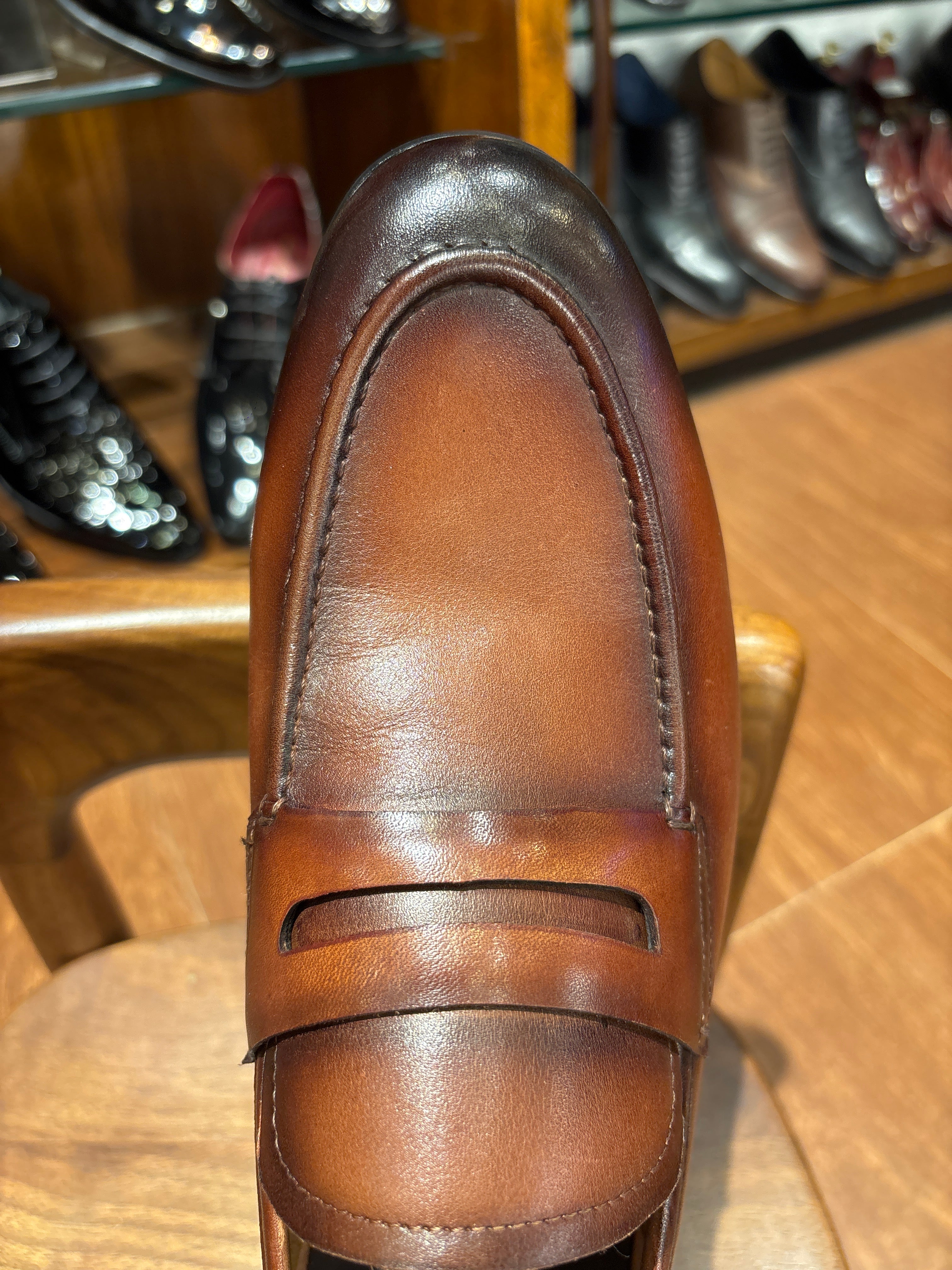 Kenny Premium Leather Penny Loafers Brown - The Heels India