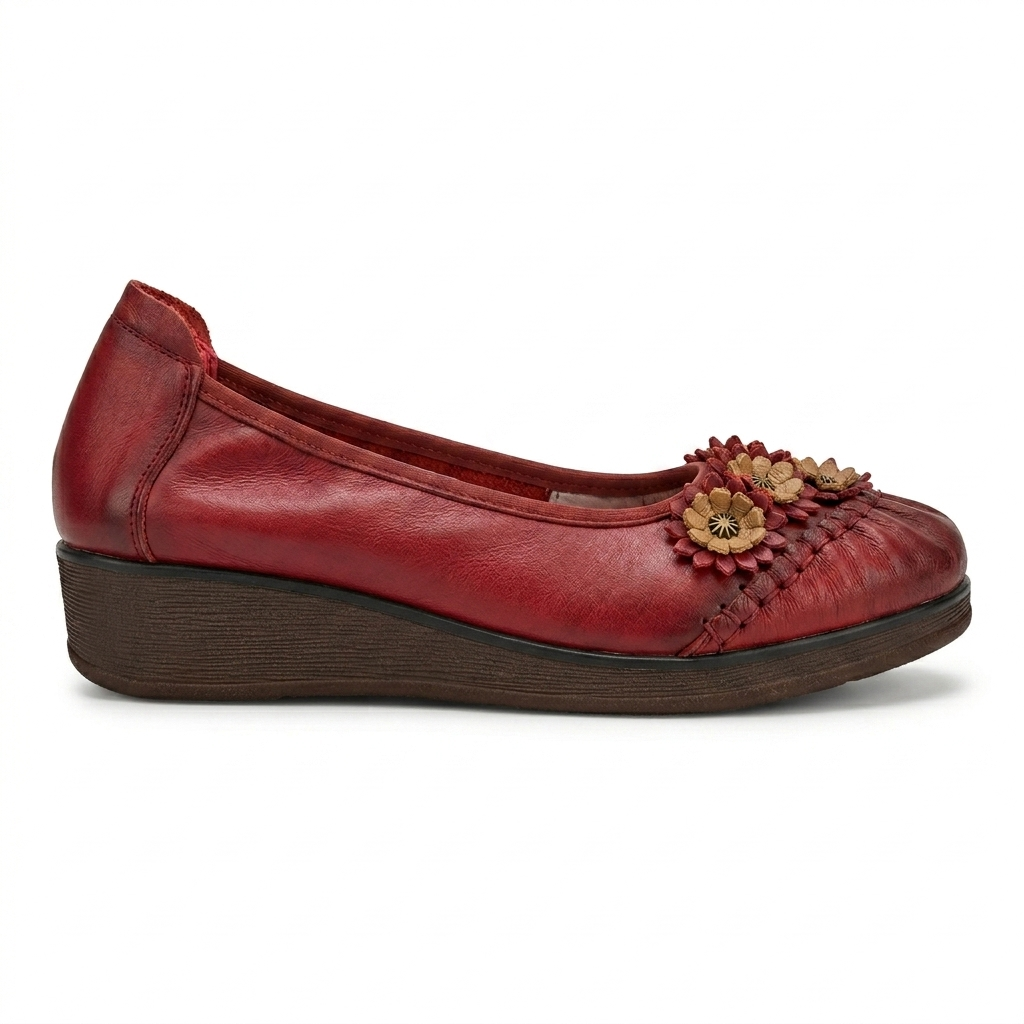 Flora 2.0 Premium Leather Cushioned Ballerinas