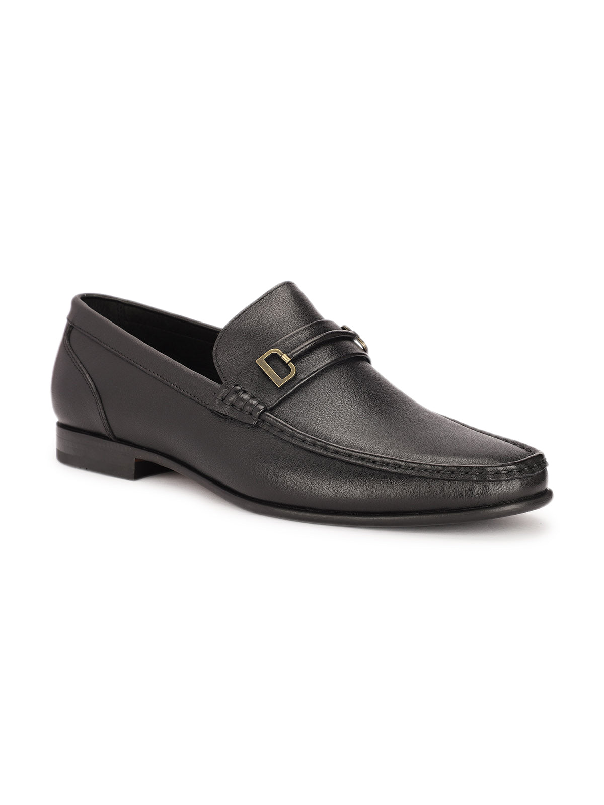 Nolan Premium Leather Buckled Loafers