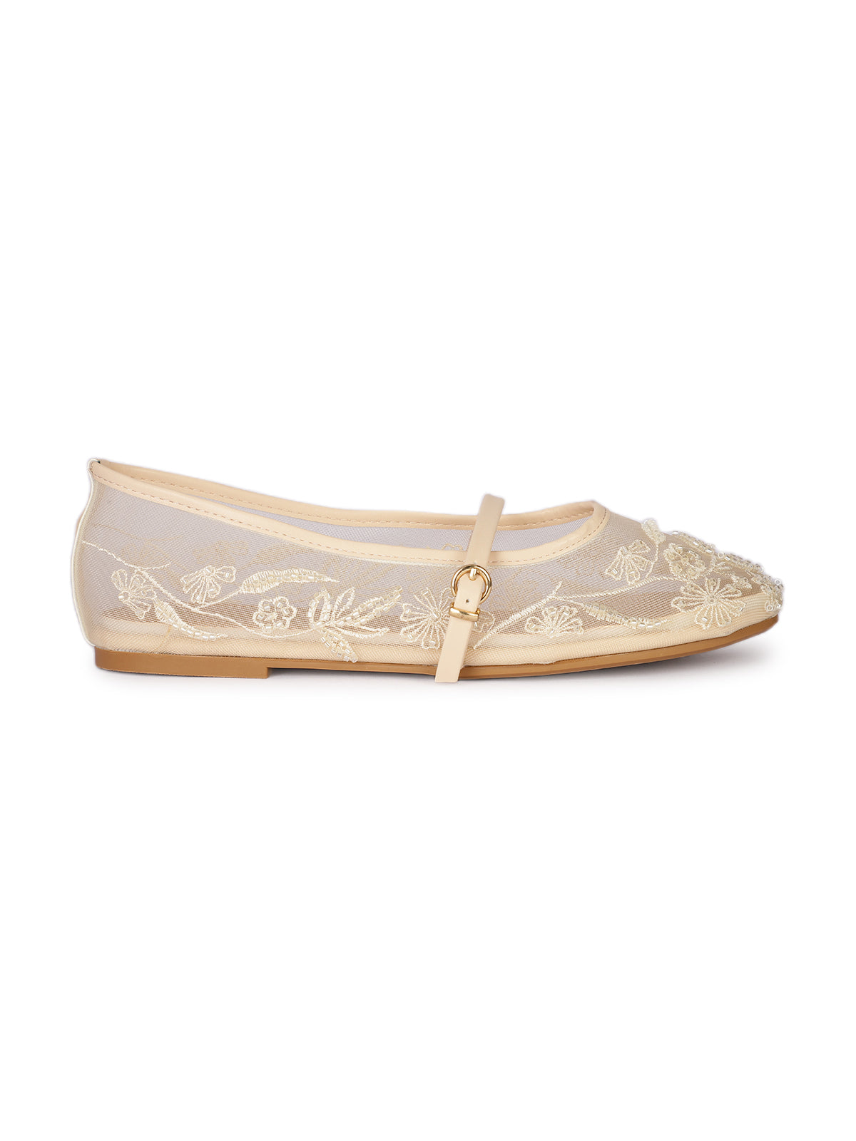 Kresha Premium Embellished Flat Mary Jane Ballerinas