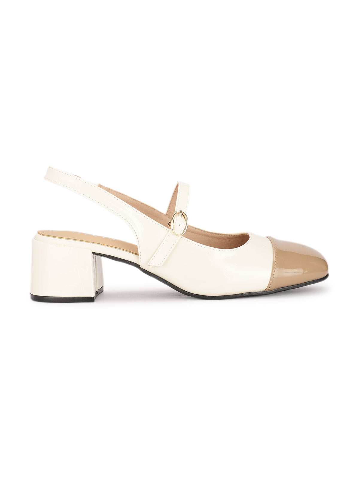 June Patent Mary Jane Block Heels