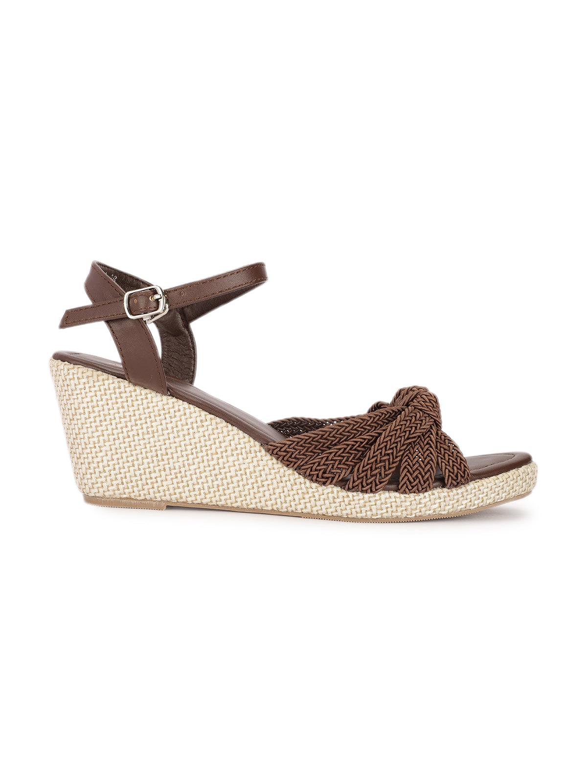 Delia Crochet Jute Wedge Sandals