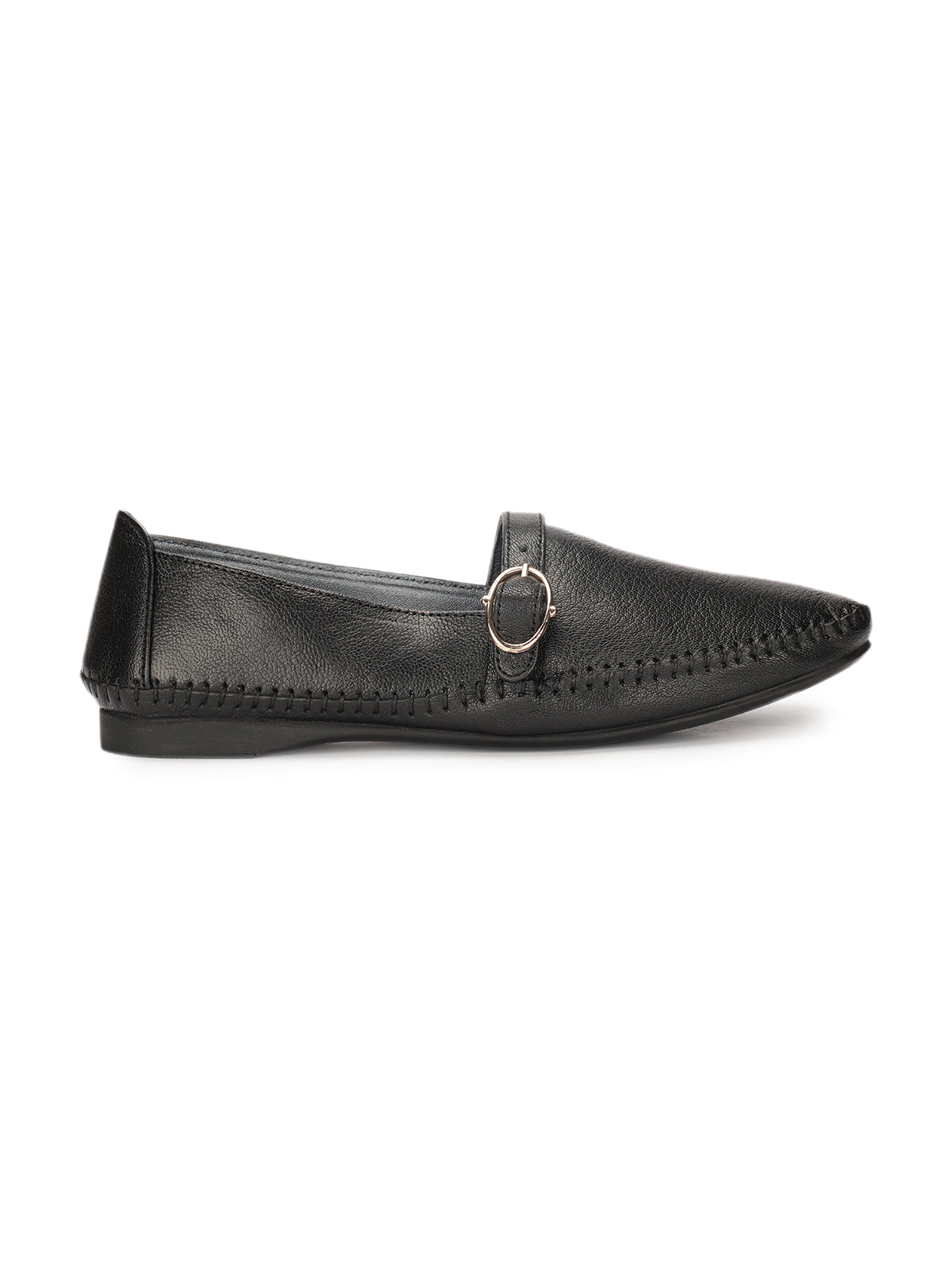 Tissier Leather Cushioned Flat Ballerinas