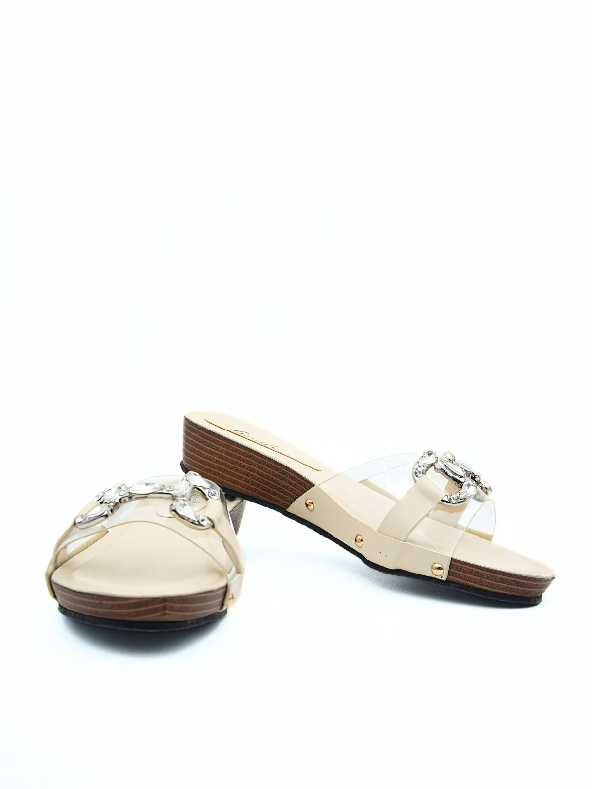 Julia Clear Buckled Sliders