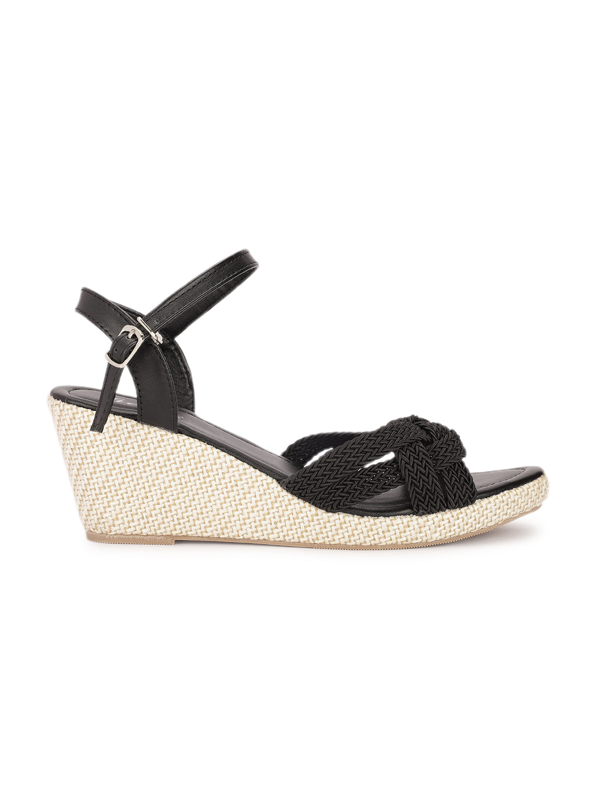Xenia Crochet Jute Wedge Sandals