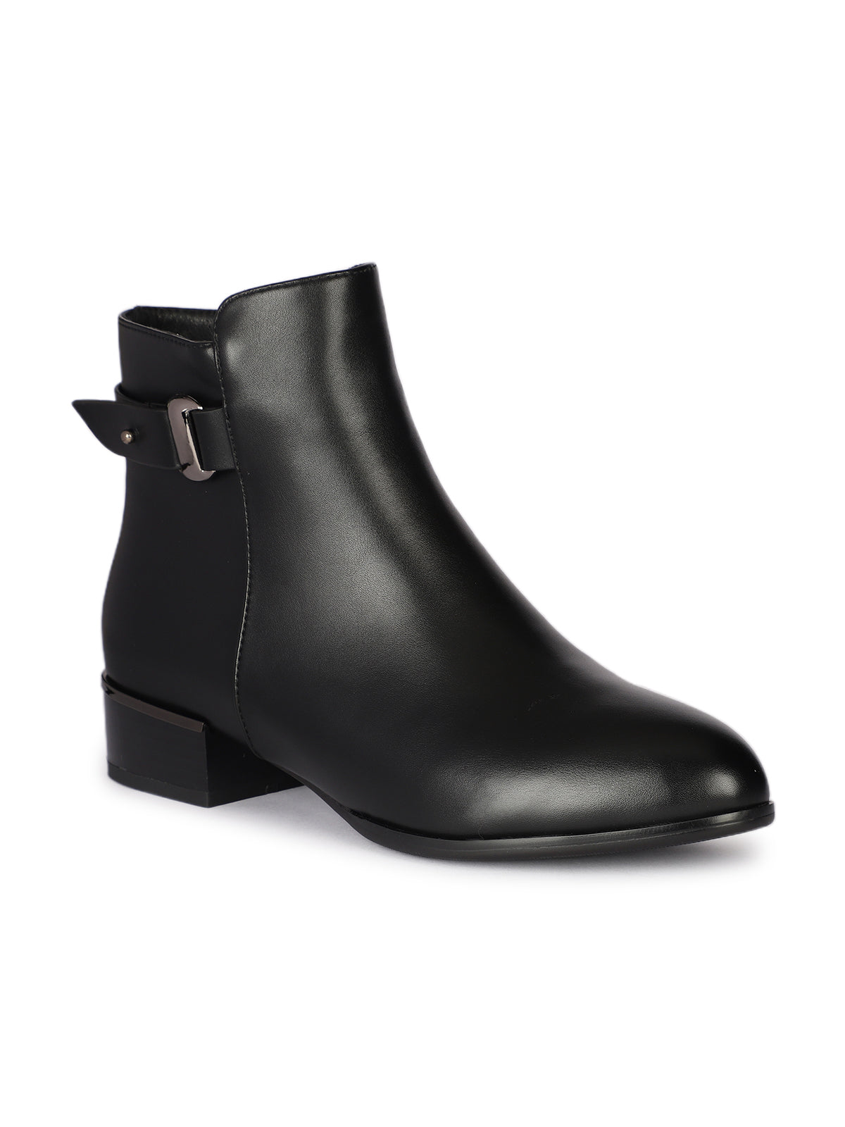 La Divina Premium Winter Ankle Low Heel Boots