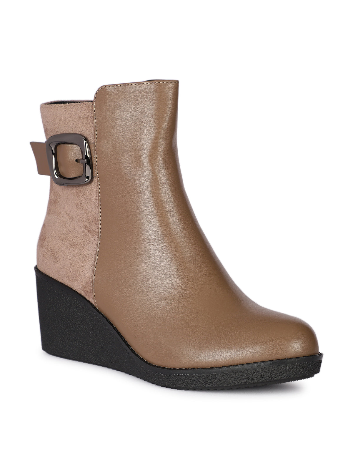 Gianna Couture Premium Winter Ankle Wedge Heel Boots