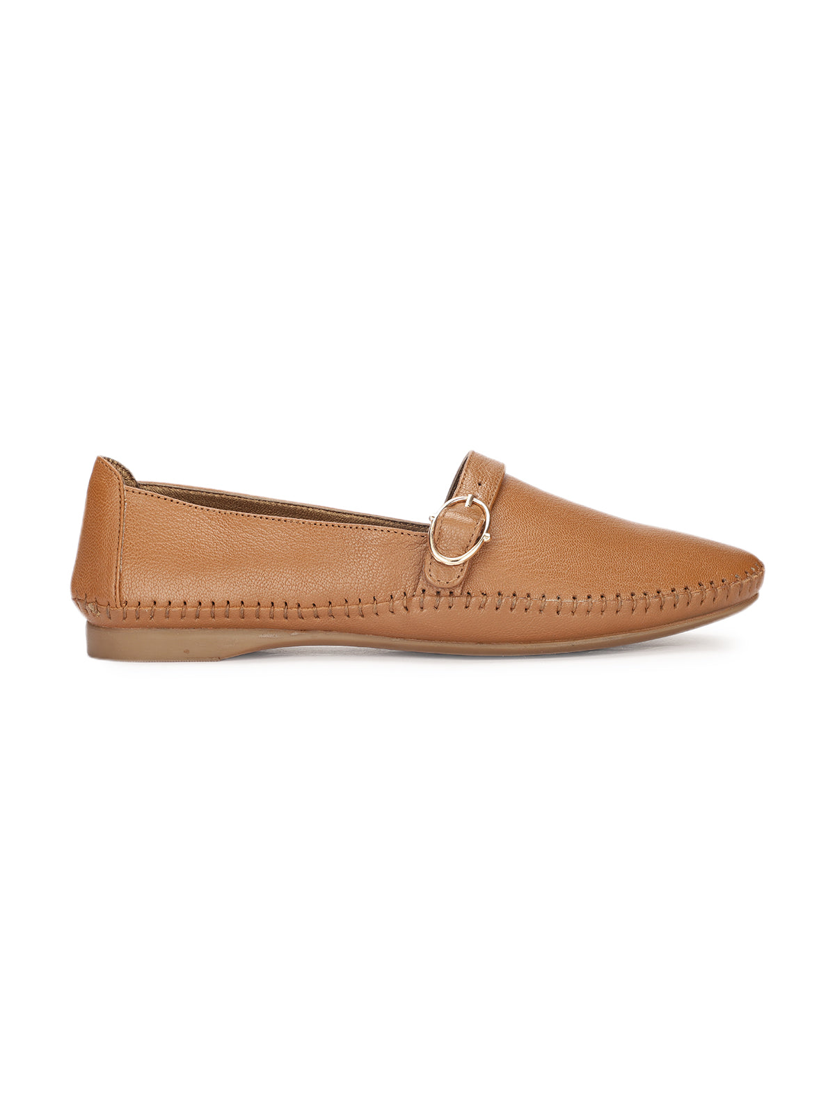 Tissier Leather Cushioned Flat Ballerinas