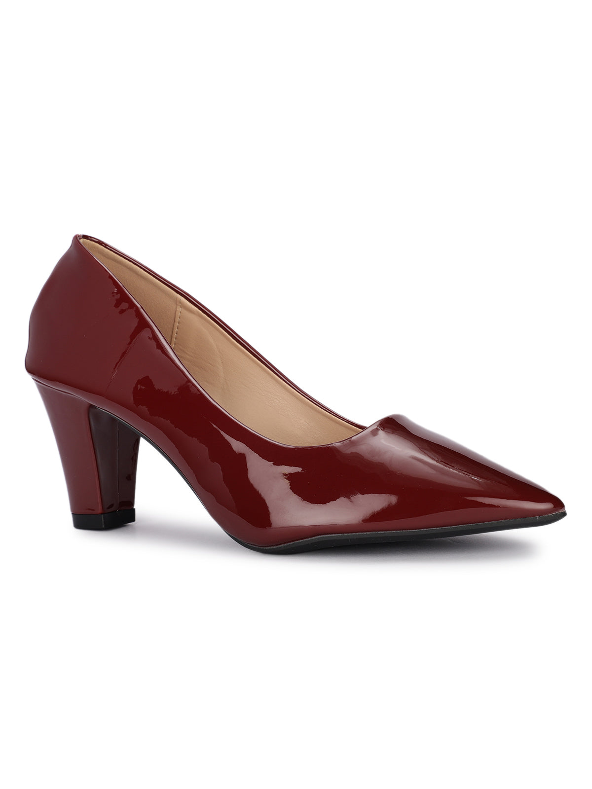 Nuvina Patent Block Heel Stilettoes