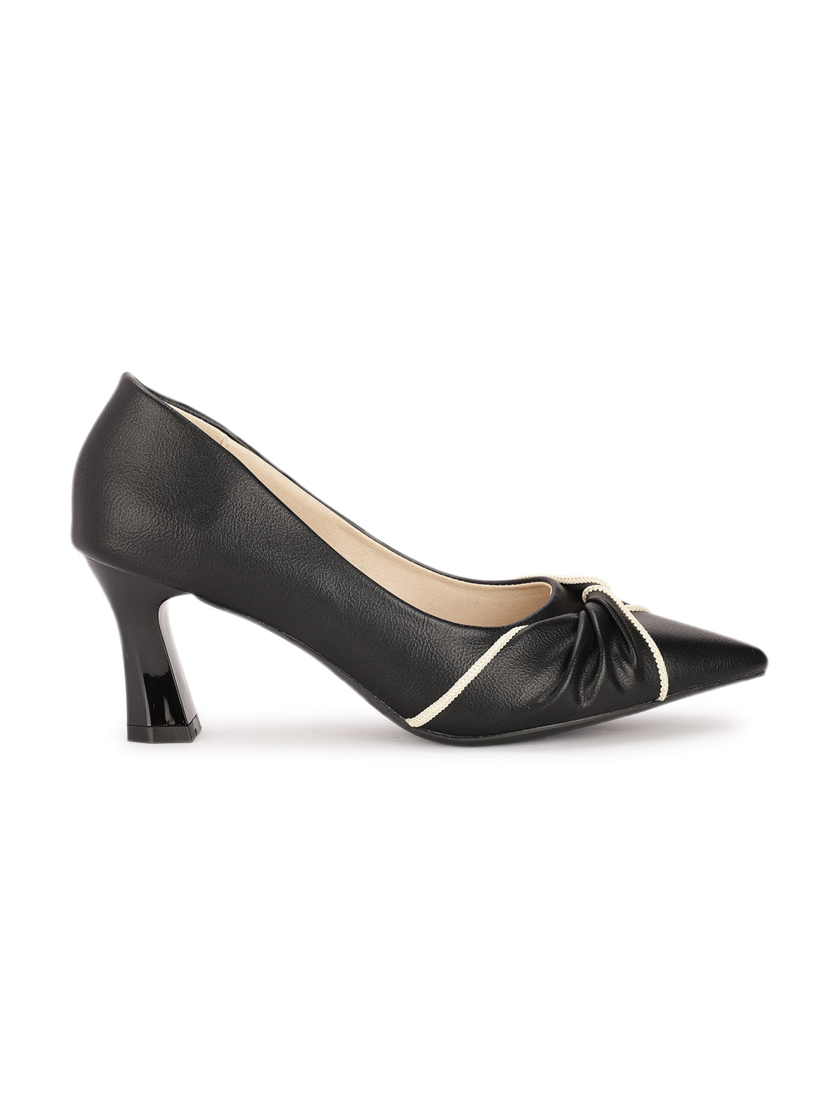 Lyon Swirl Block Heel Pumps (bl