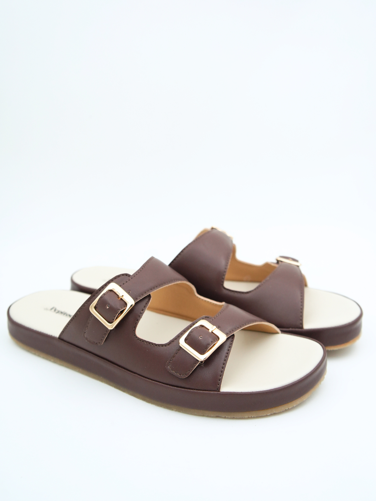 Brittany Cushioned Double Strap Sliders