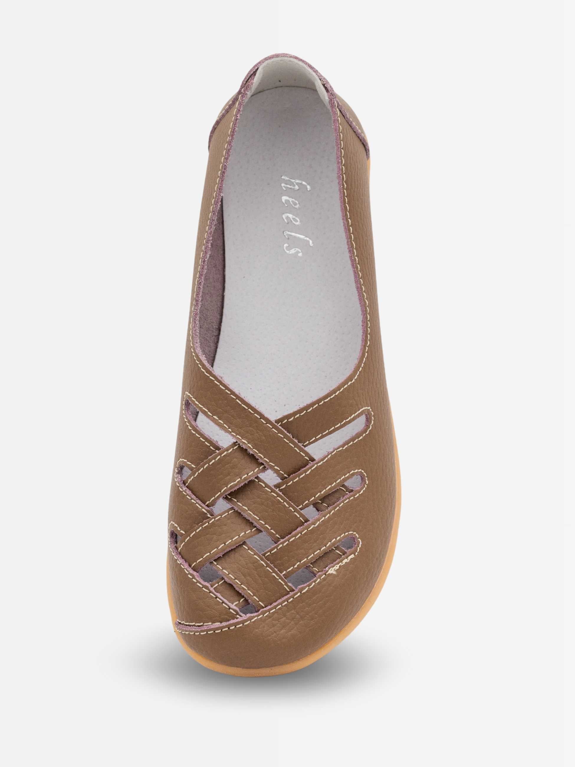 Zuri Criss Cross Leather Loafers