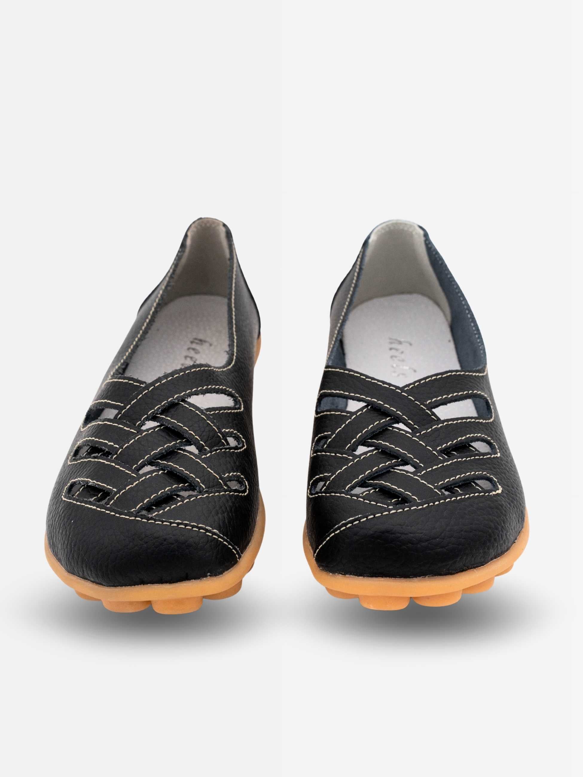 Zuri Criss Cross Leather Loafers