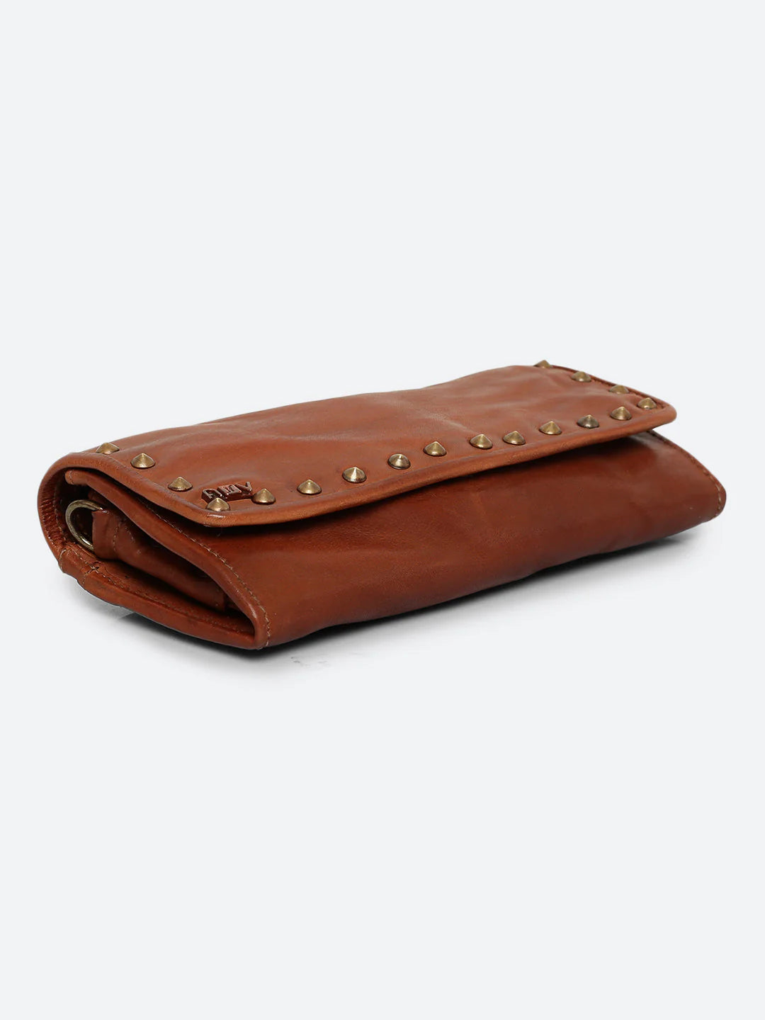 Olivia : Genuine Cognac Leather Mini Crossbody Bag