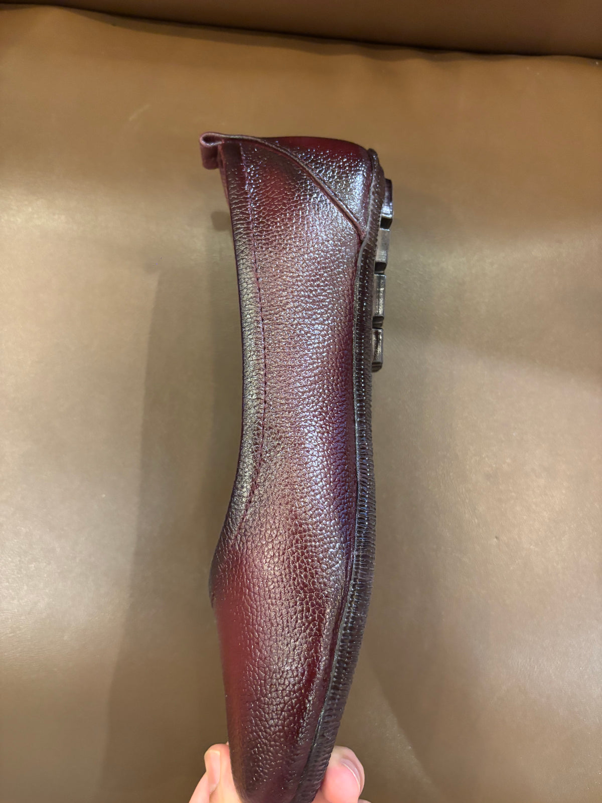Kyra Leather Stitch Classic Flat Ballerinas