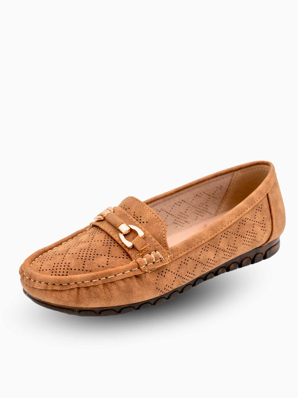Maya Suede Buckled Loafers