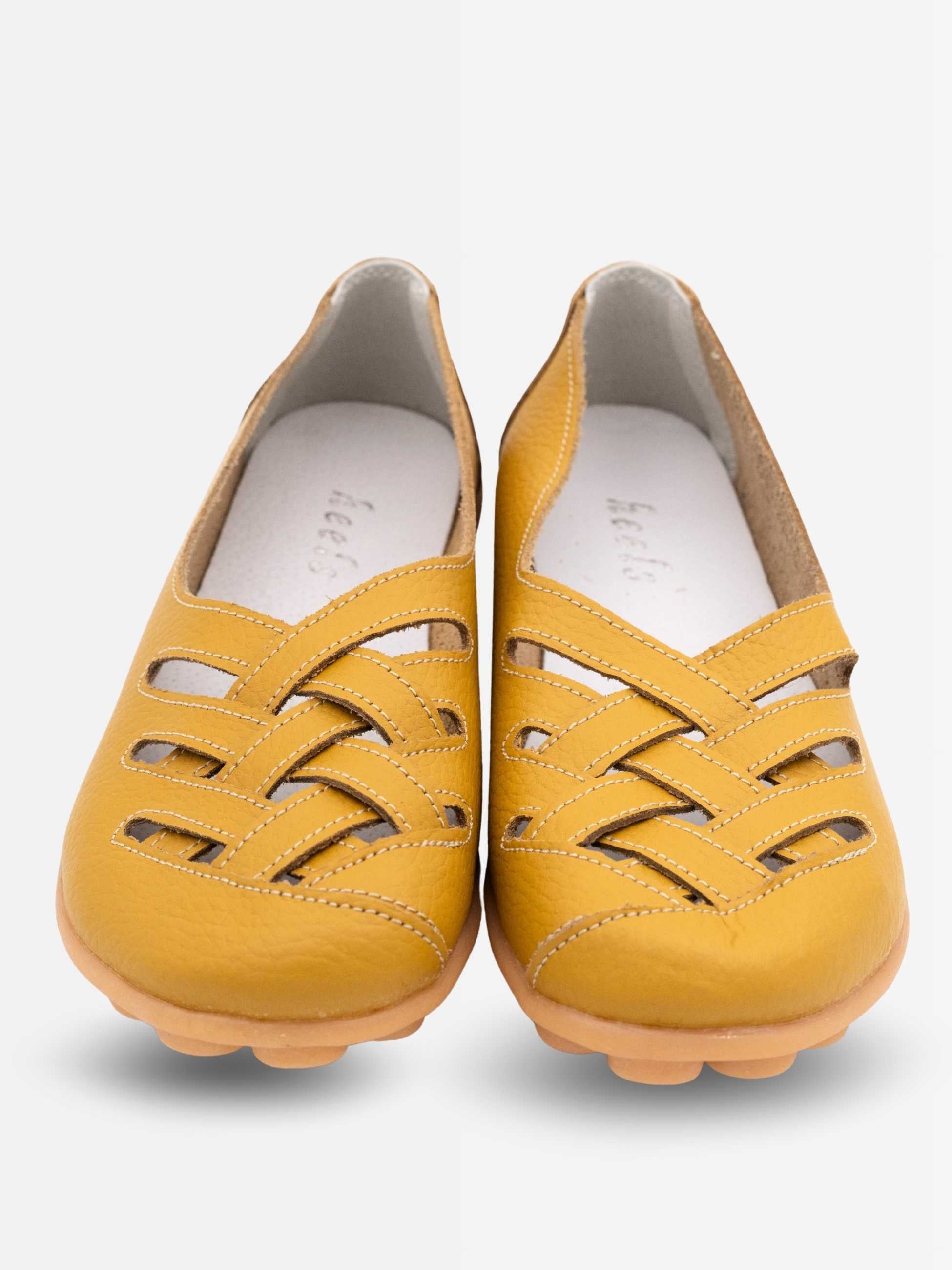 Zuri Criss Cross Leather Loafers