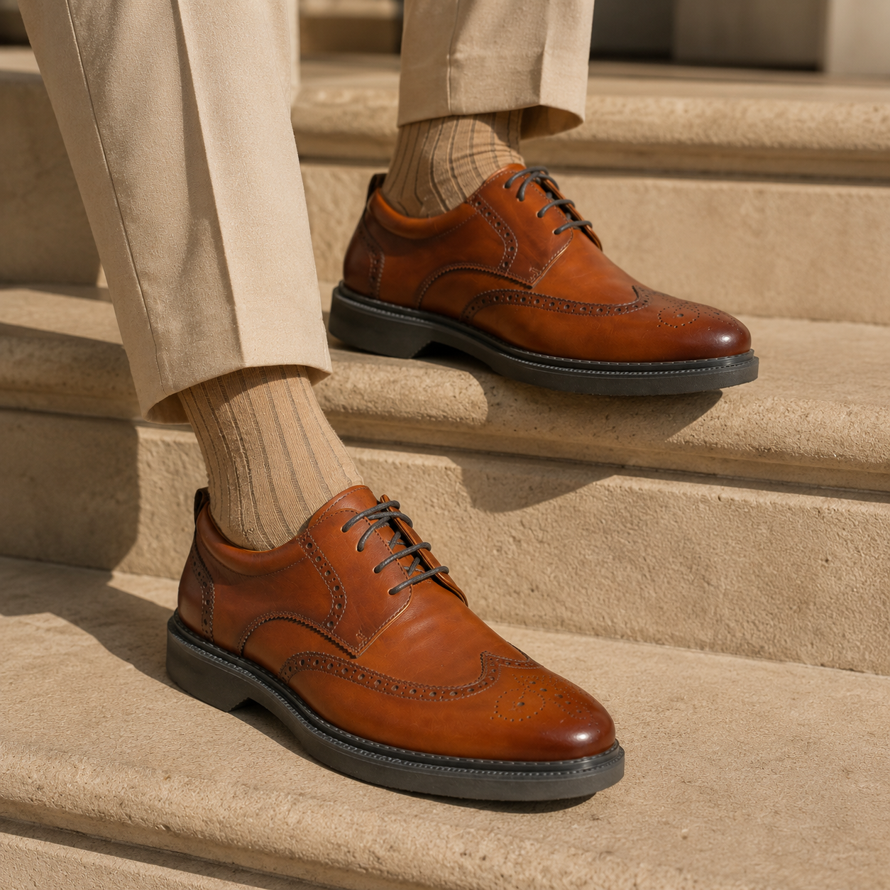 Massimo Premium Leather Lite Formal Lace Up Brogues