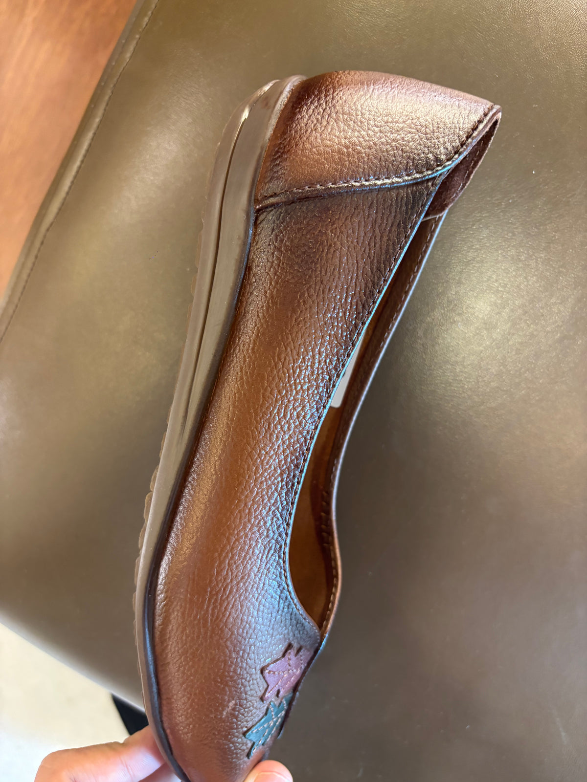Maple Flora Leather Ballerinas