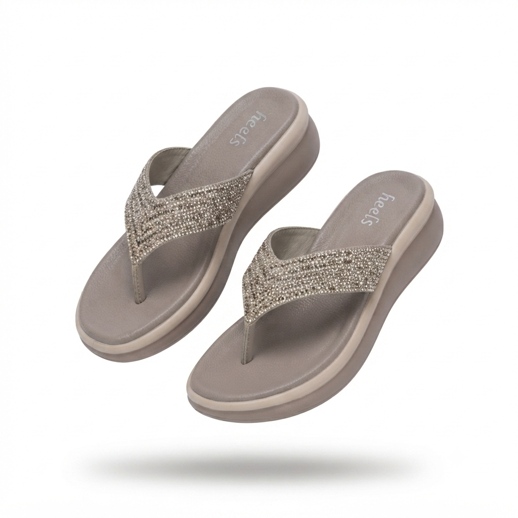 Emily 2.0 Chunky Cushion Bling Slippers