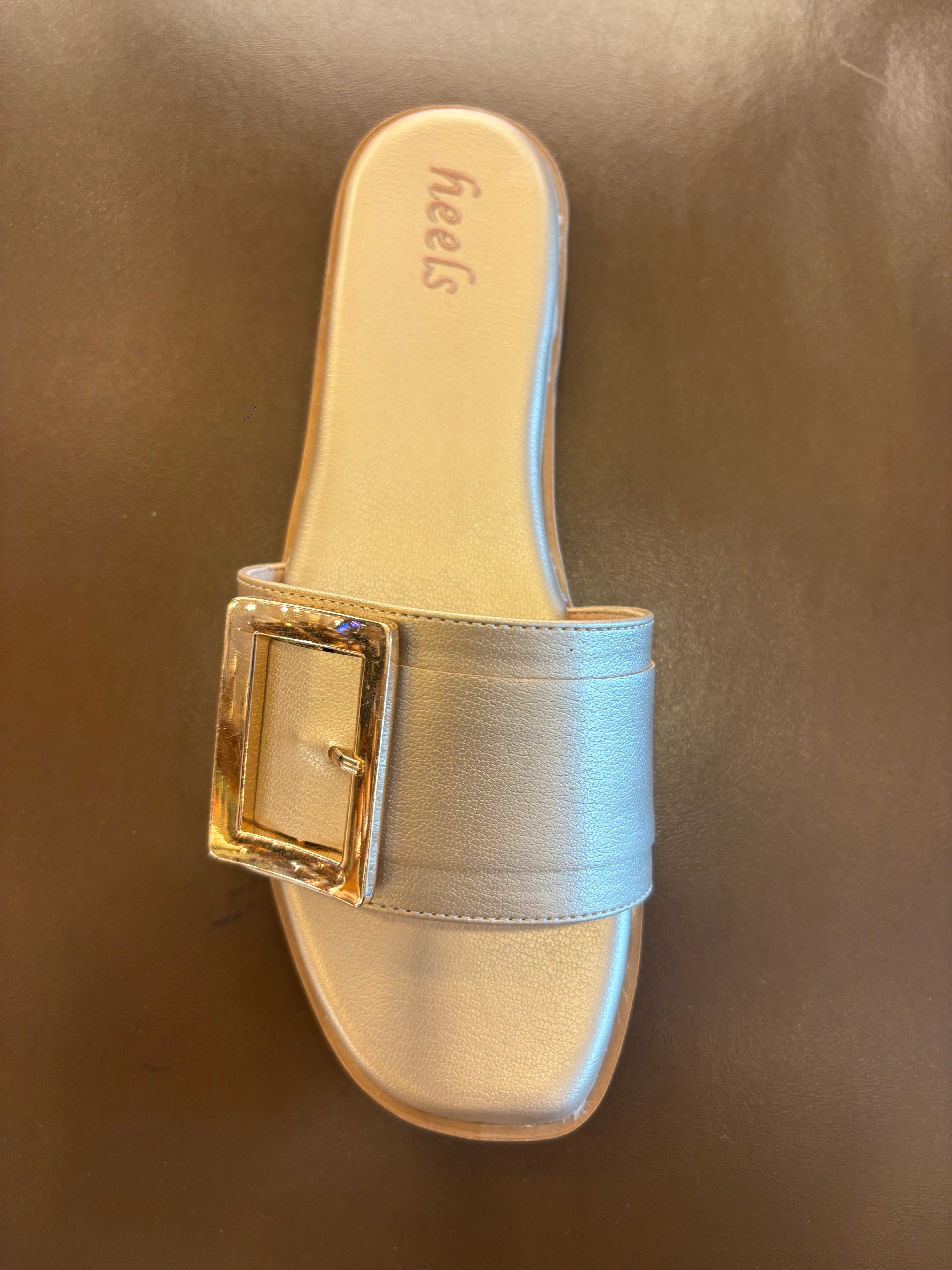 Miley Buckle Strap Cushioned Summer Sliders