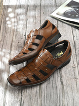Mavro Tan Leather Roman Sandals HT