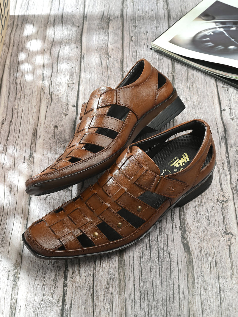 Mavro Tan Leather Roman Sandals HT