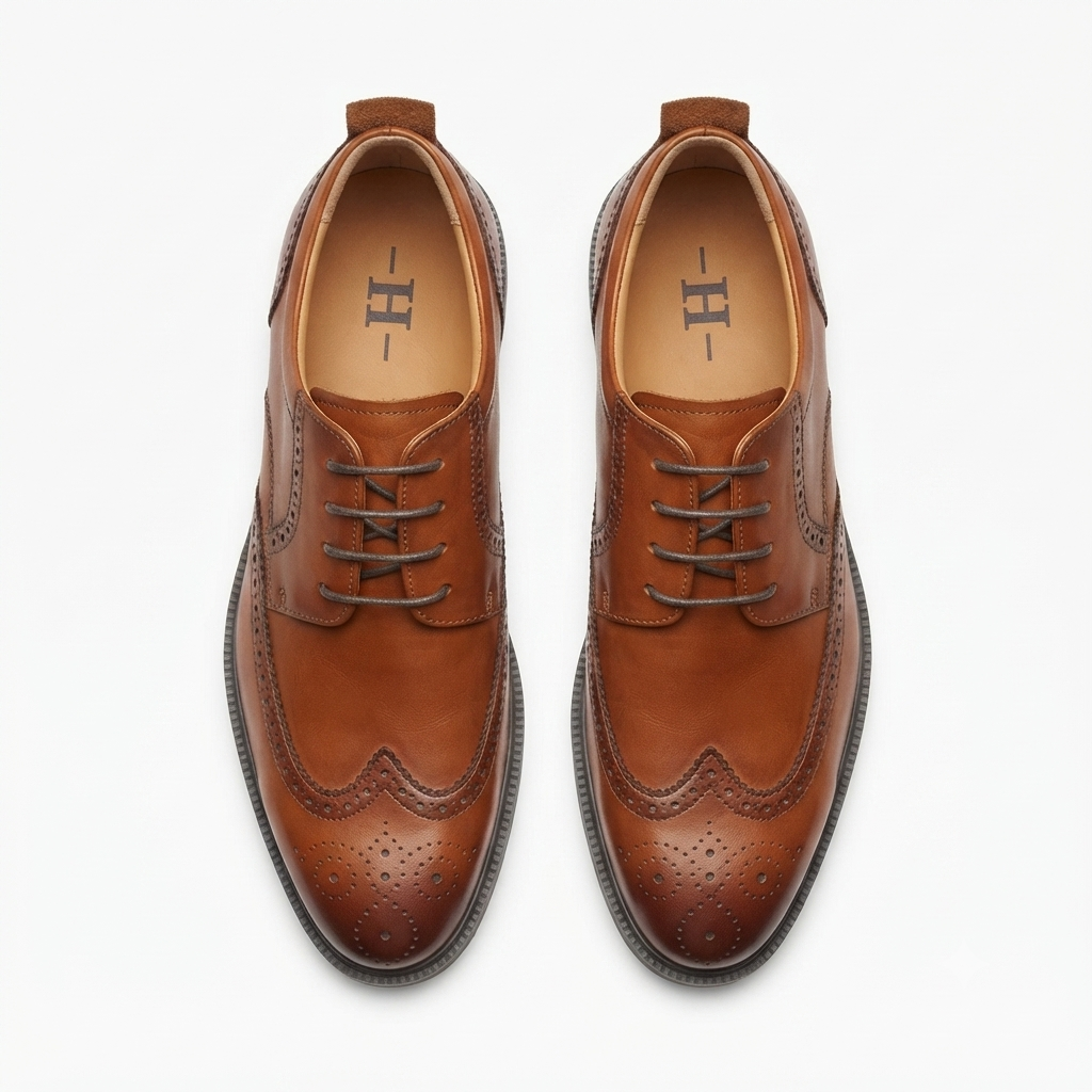 Massimo Premium Leather Lite Formal Lace Up Brogues