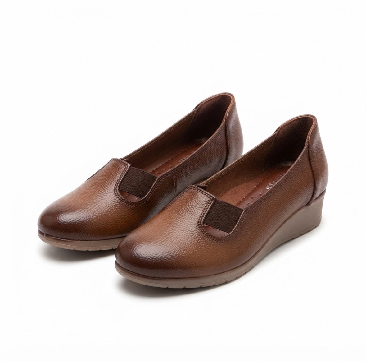 Kylie 2.0 Leather Elastic Wedge Ballerinas