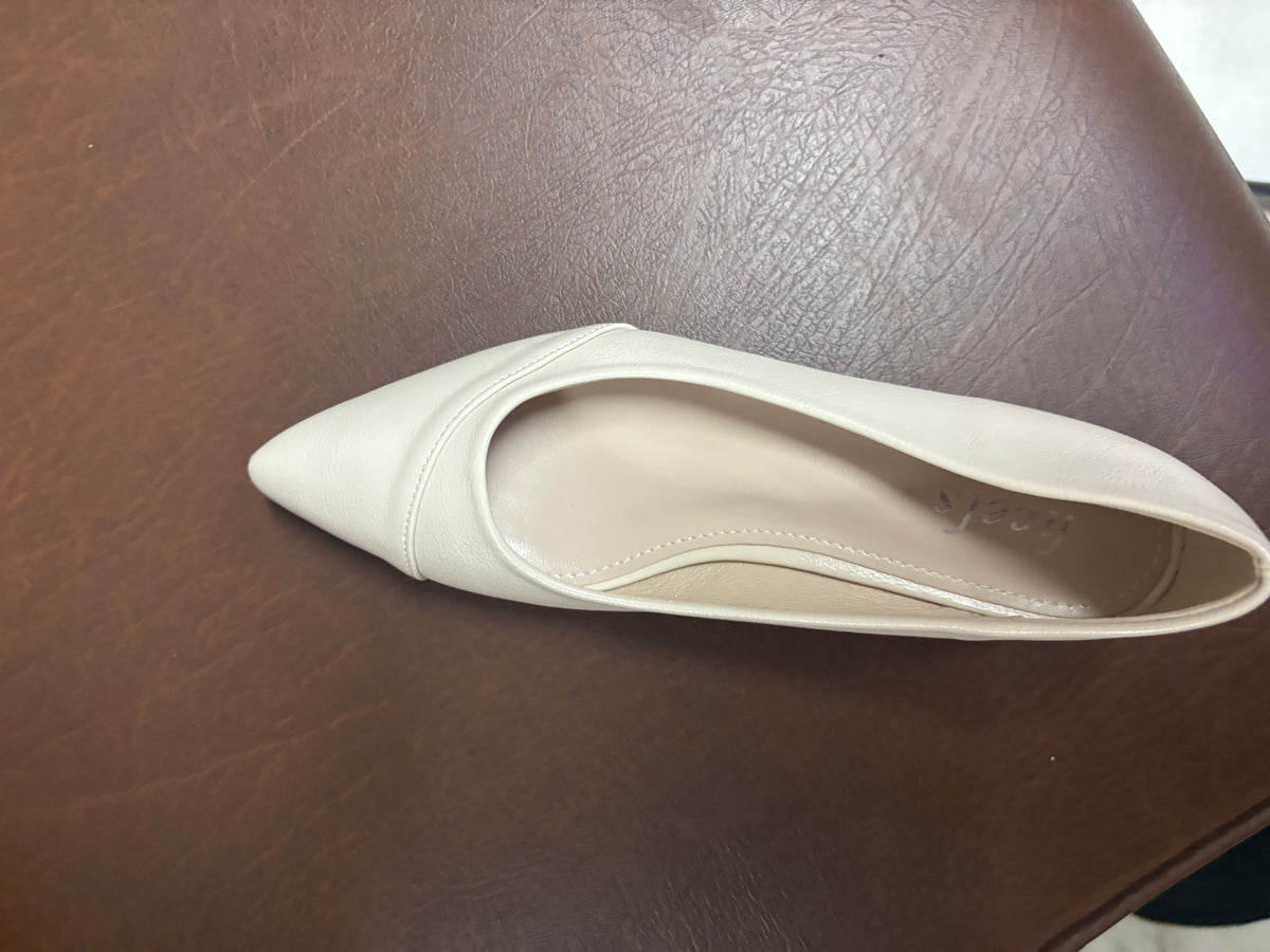 Hailey Swirl Pointed Mid Heel Ballerinas