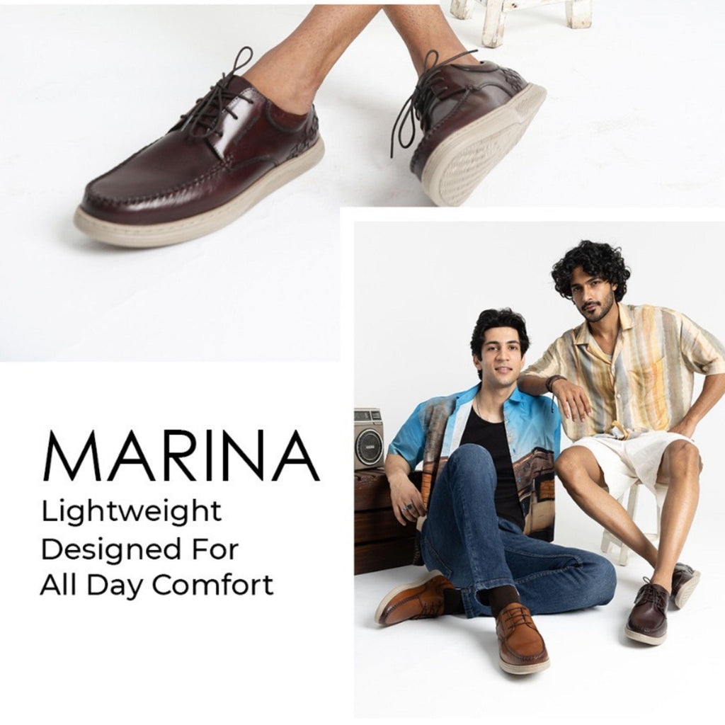 Marina Leather Weaved Lace Derby Shoes