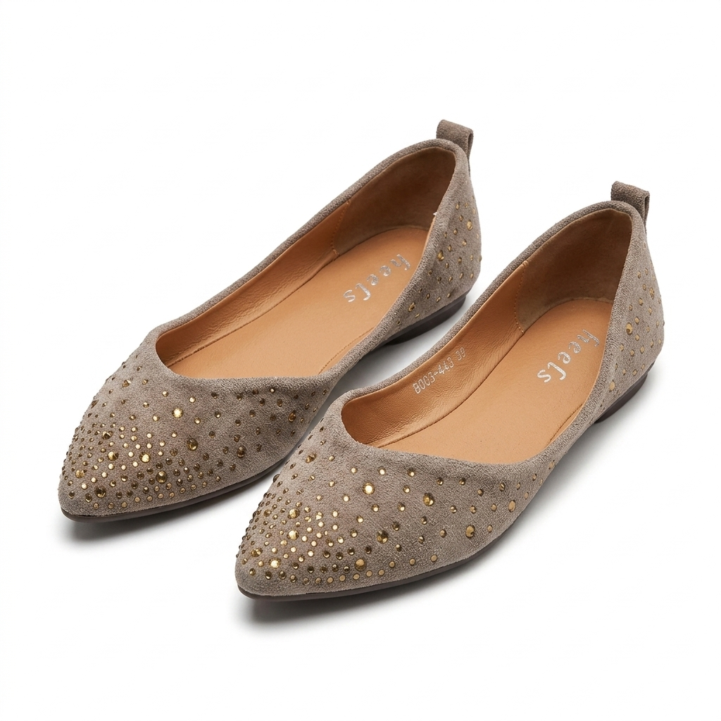 Tamara Bling Flexi Pointed Toe Flat Ballerinas