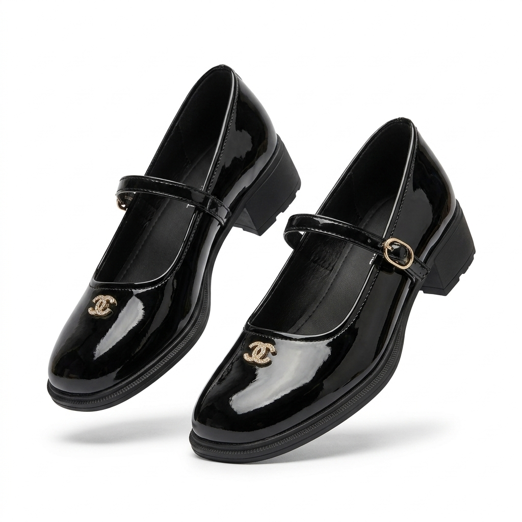 Shuzu Premium Patent Mary Jane Block Heels
