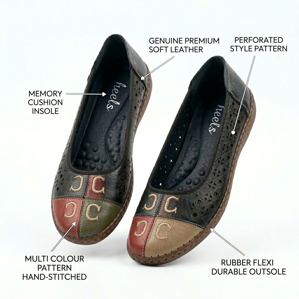 Odette Premium Leather Multy Comfort Ballerinas