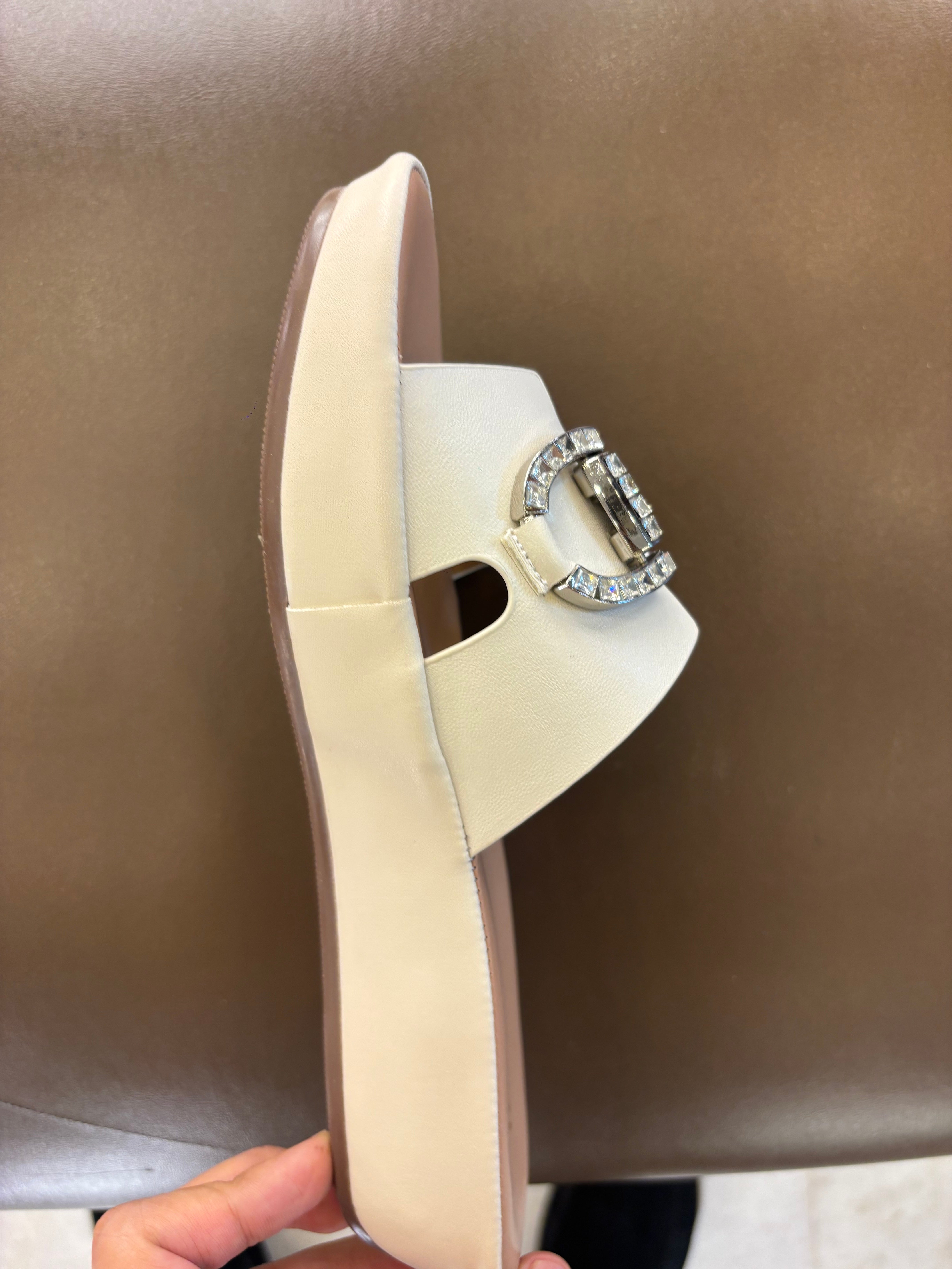 Layla Premium Cushioned Wedge Embellished Sliders