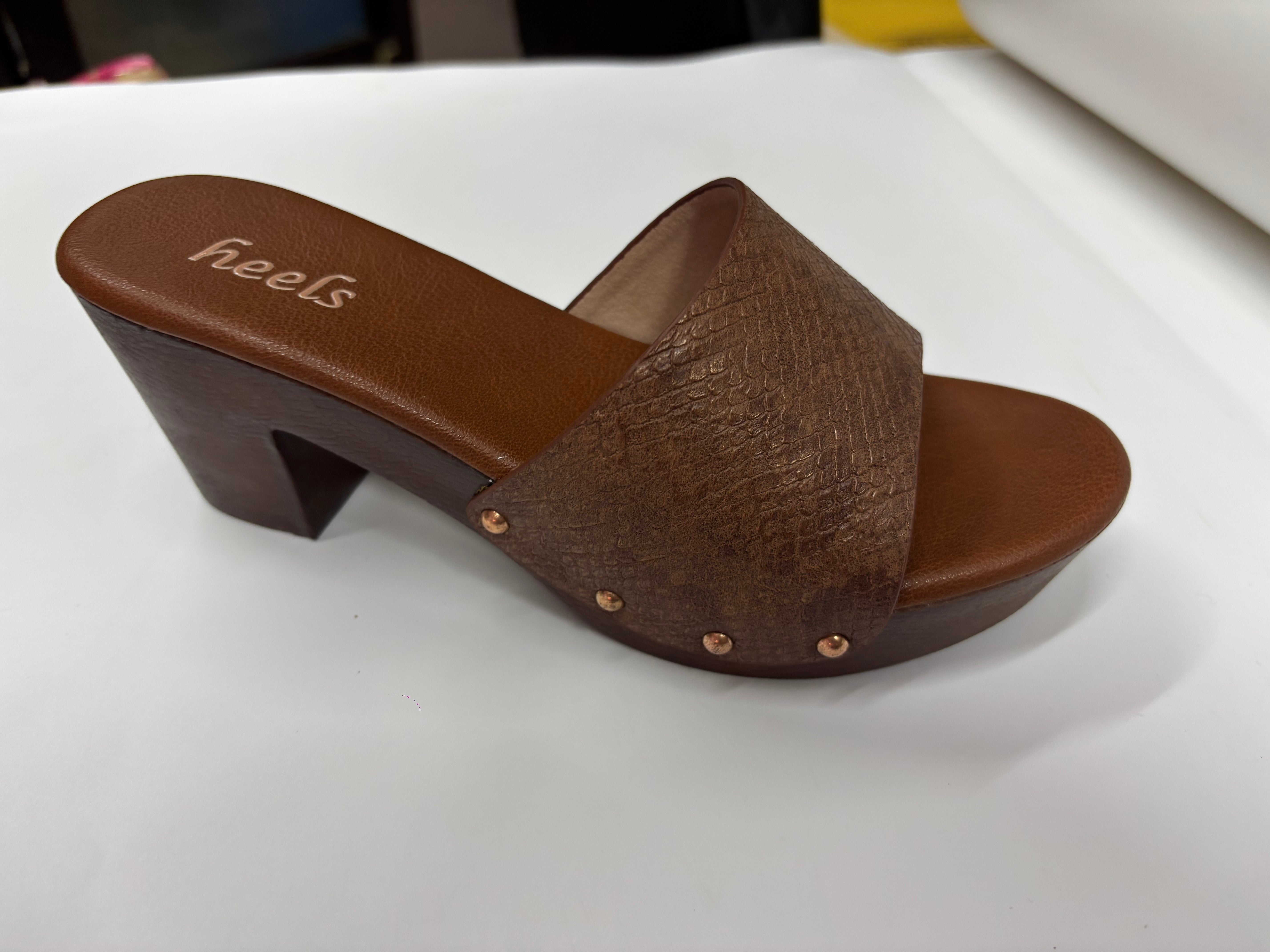 Julia Platform Peep Toe Block Heels