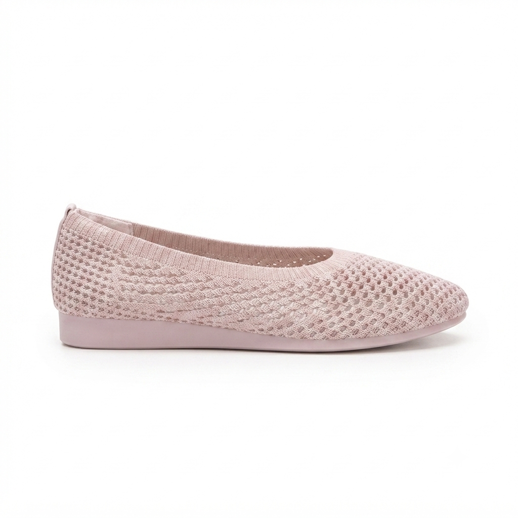 Grace Crochet Flat Flexi Comfort Ballerinas