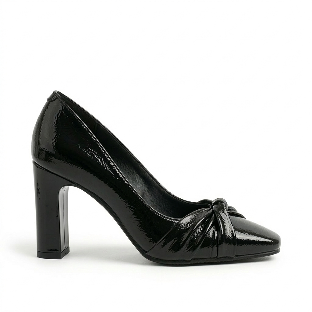 Evoria Premium Swirl Square Toe Block Heels