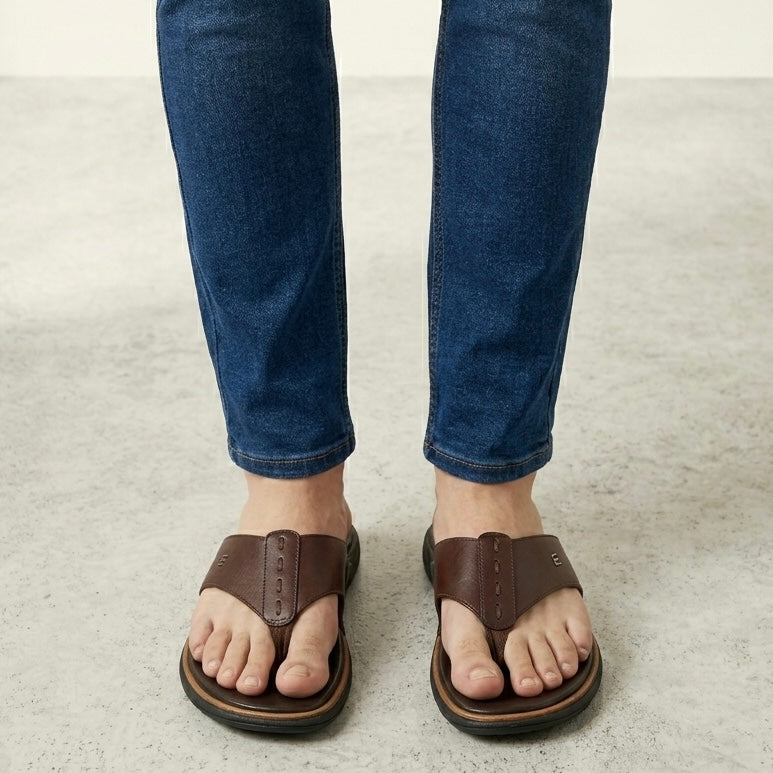 Carlton Cushion Leather Slippers - The Heels India