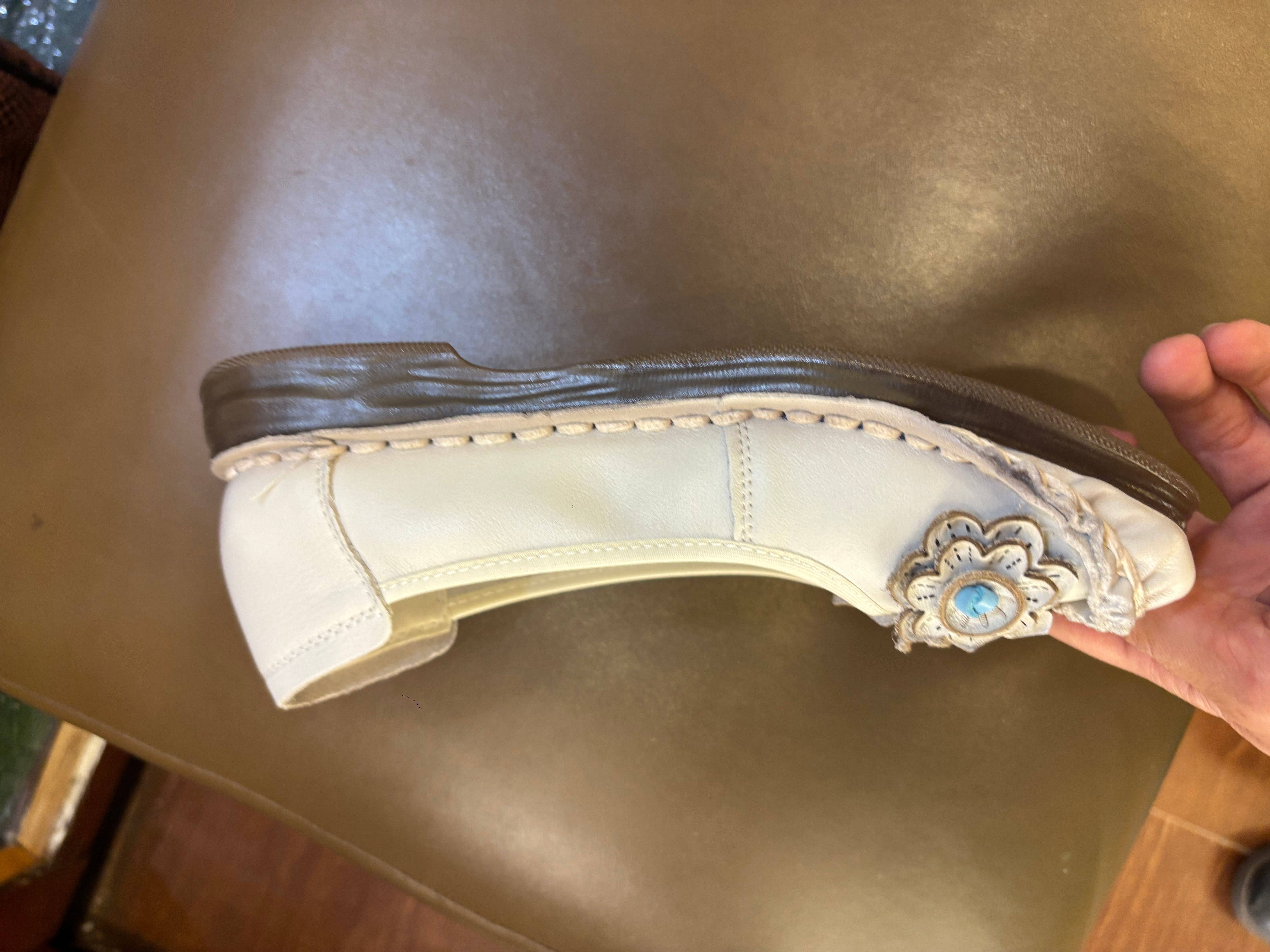 Renessa Premium Leather Comfort Flower Ballerinas