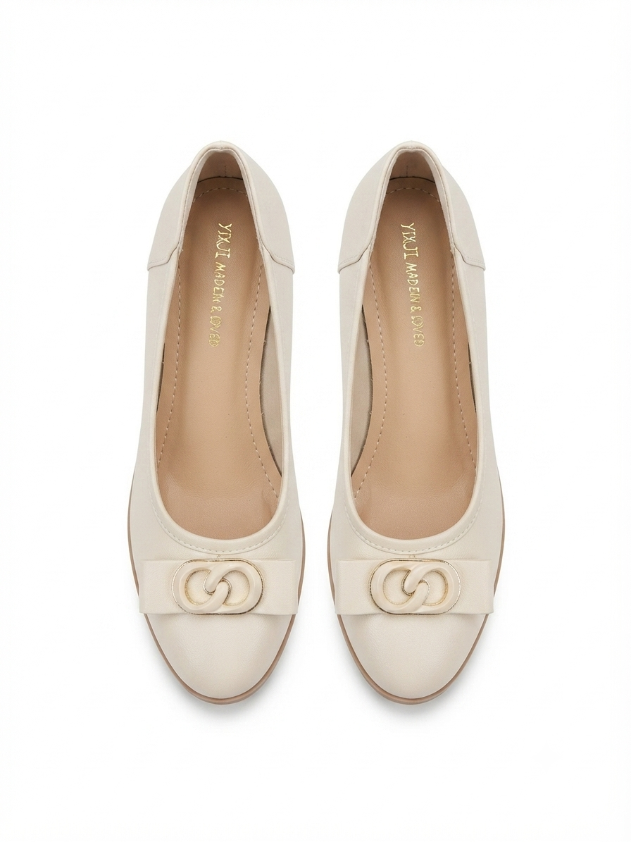 Estrella Premium Leather Wedge Heel Ballerinas