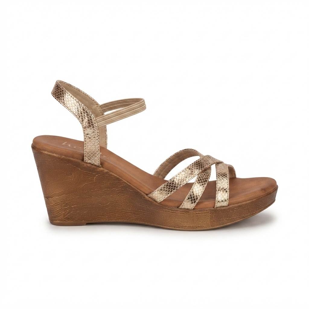Lea Lightweight Peep Toe Wedge Platform Sandals