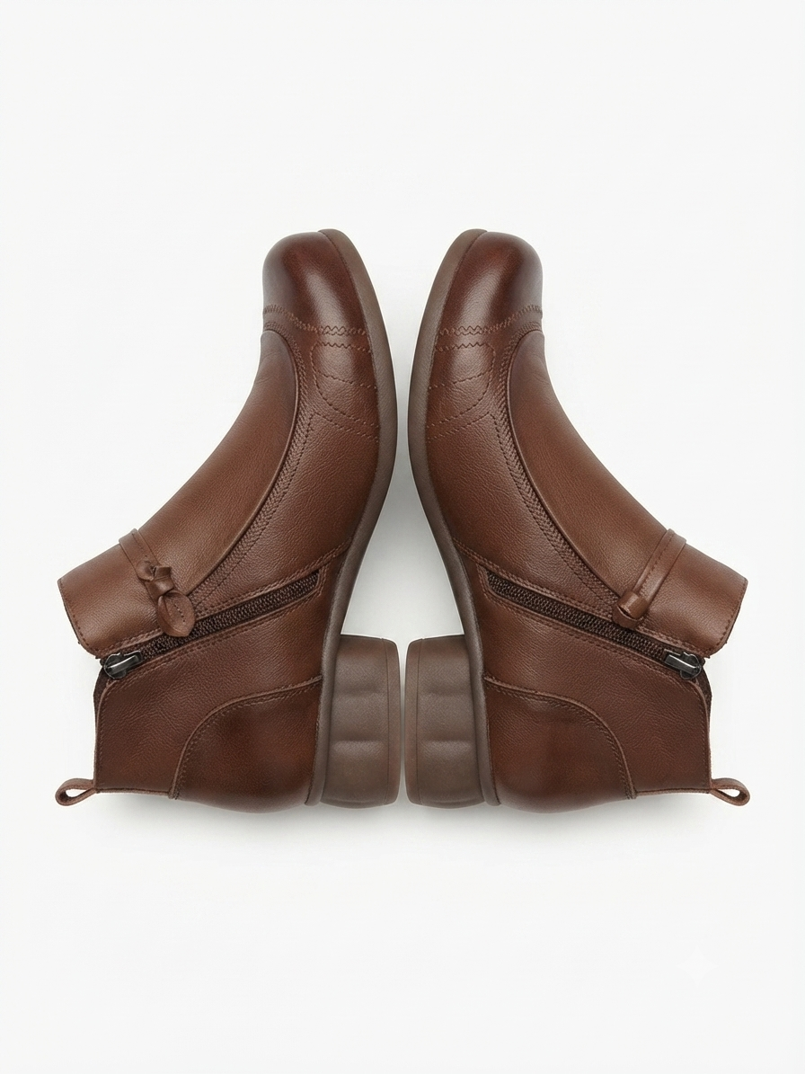 Hyde Leather Comfort Ankle Zip Boots