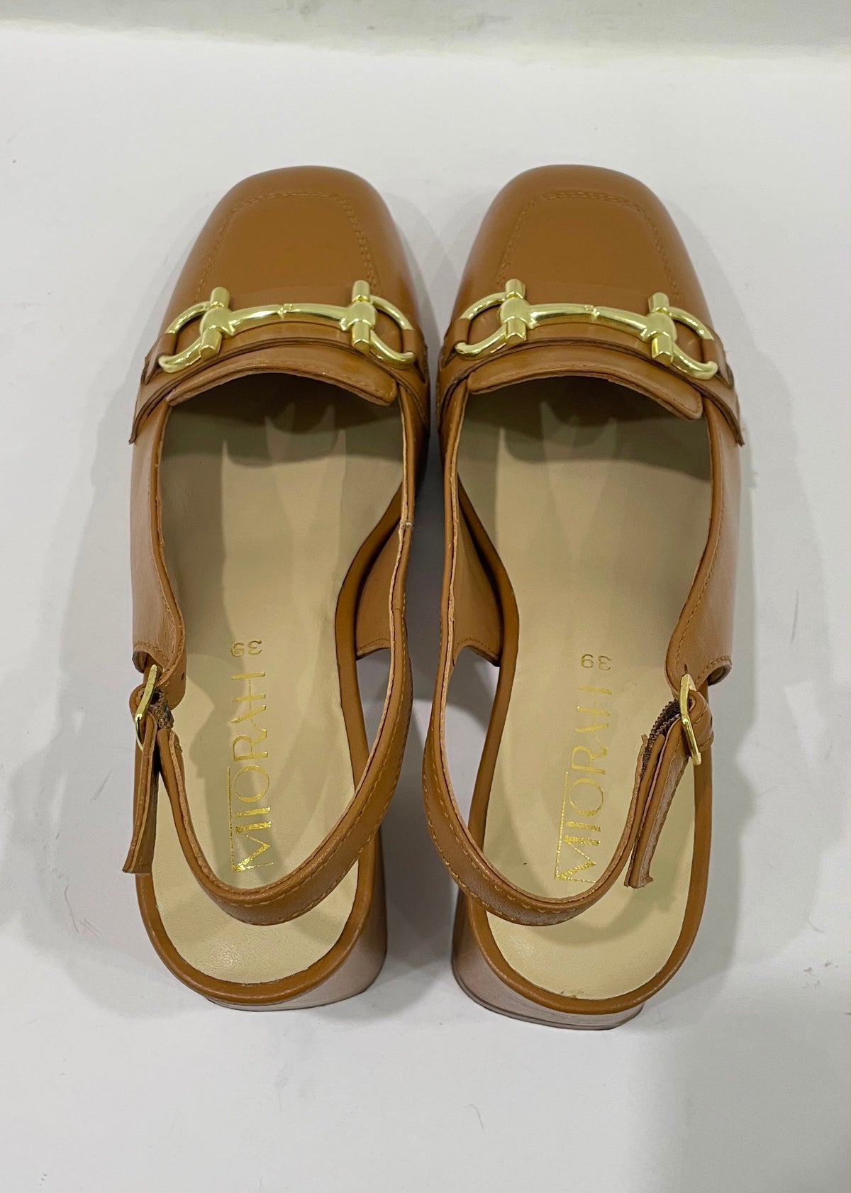 Allure Leather Sling Back Heels