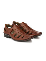 Mavro Tan Leather Roman Sandals HT