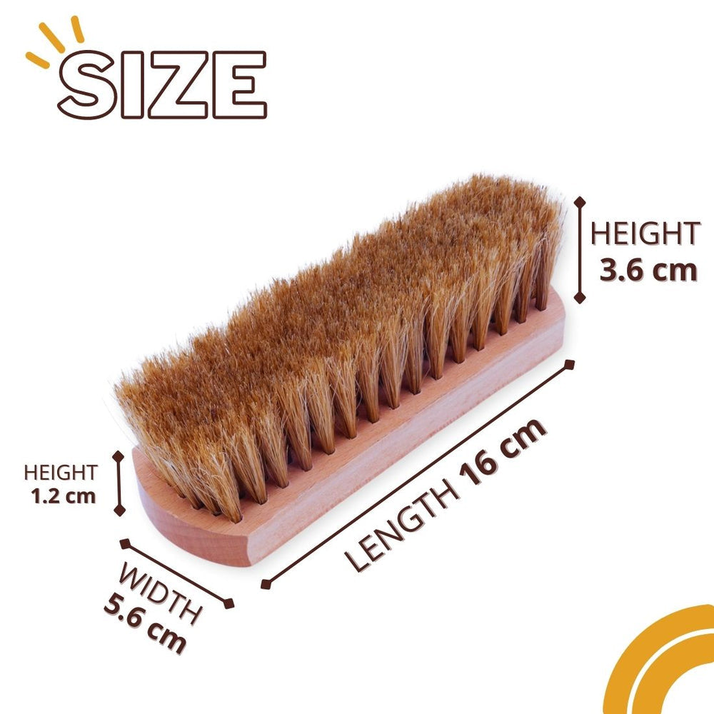 Helios 6.5 Inch 100% Horse Hair Shoe Brush - Big - The Heels India