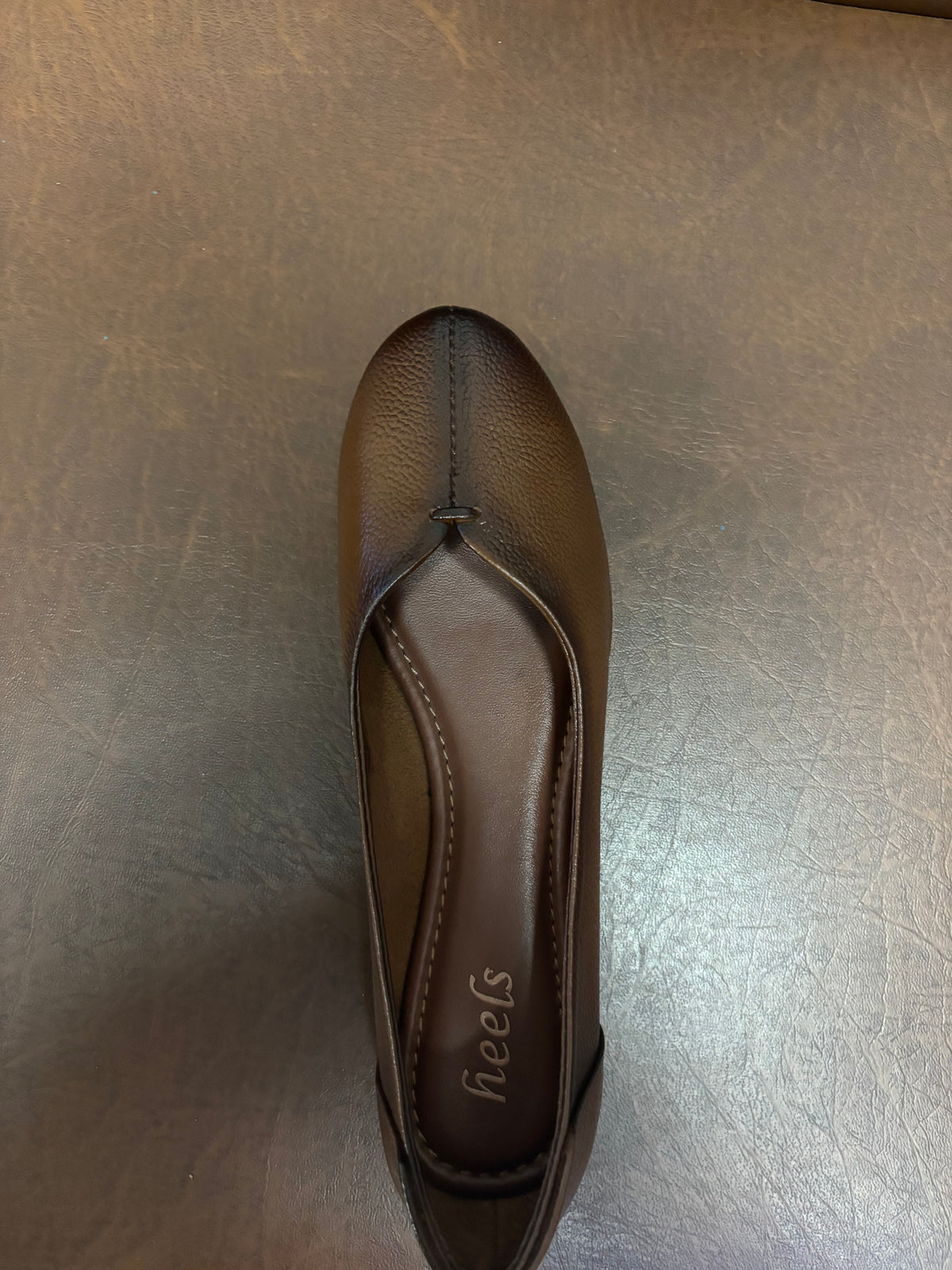 Nysa Classic Leather Ballerinas in Rust - The Heels India