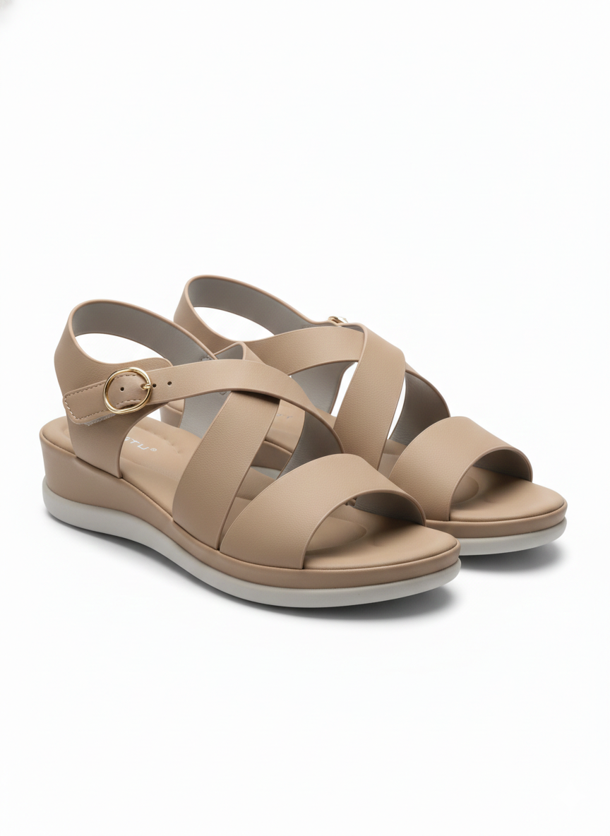 Valencia Cushioned Premium Ankle Strap Sandals - The Heels India